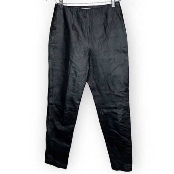 David Benjamin Black Leather Pants size 6 - Picture 1 of 3